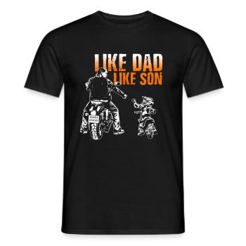 like dad so son - Men's T-Shirt - black - Front - AI Model Male 178 light (178cm)