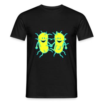 Bactéries, germes, virus, maladies, peste, grippe - T-shirt homme - noir - Devant - AI Model Male 178 light (178cm)