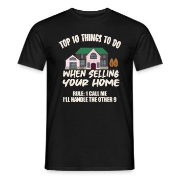 Real estate agent real estate agent seller - Men's T-Shirt - black - Front - AI Model Male 178 light (178cm)