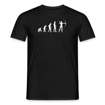 pfeil bogen archer arch shirt Evolution geschenk g - Männer T-Shirt - Schwarz - Vorne - AI Model Male 178 light (178cm)