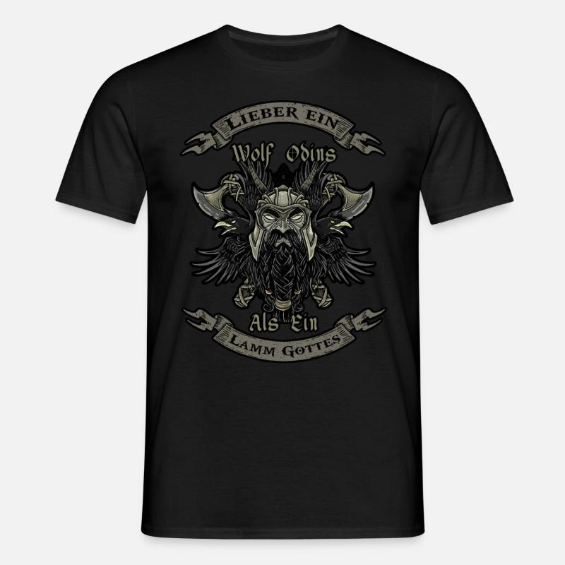 odins wolf wikinger keltisch walhalla - Männer T-Shirt - Schwarz