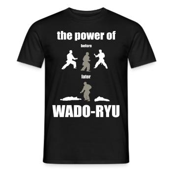 Wado-Ryu, Chemin de l’Ami - Karaté T Shirt - T-shirt homme - noir - Devant - AI Model Male 178 light (178cm)