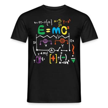 Physik Relativitätstheorie Formel - Männer T-Shirt - Schwarz - Vorne - AI Model Male 178 light (178cm)