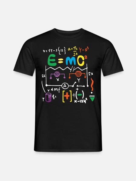 Physics relativity formula - Men's T-Shirt - black