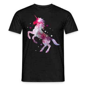Licorne licorne cheval glitter islandais - T-shirt homme - noir - Devant - AI Model Male 178 light (178cm)
