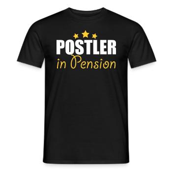 Postler post Pension shirt geschenk ruhestand - Männer T-Shirt - Schwarz - Vorne - AI Model Male 178 light (178cm)