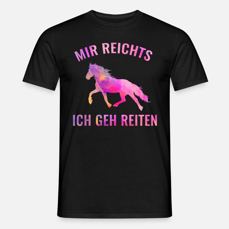 Pferd - Männer T-Shirt - Schwarz