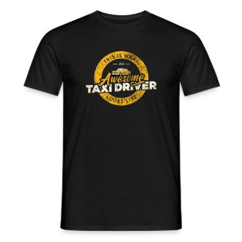 Taxifahrer - Männer T-Shirt - Schwarz - Vorne - AI Model Male 178 light (178cm)