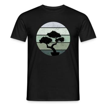 Bonsai Baum Japanische Tradition Pazifischer Ozean - Männer T-Shirt - Schwarz - Vorne - AI Model Male 178 light (178cm)
