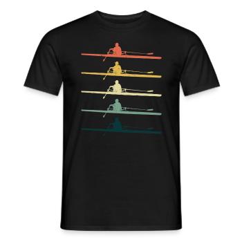 Crew Rowing Row Team Boat Oar Rower Retro - Men's T-Shirt - black - Front - AI Model Male 178 light (178cm)