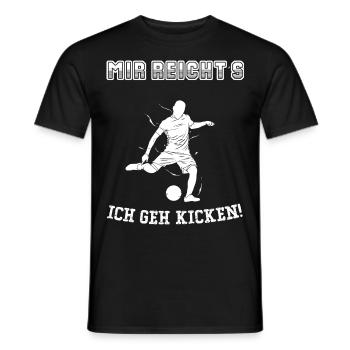 Mir reichts ich geh kicken Fußball Fußballer - Männer T-Shirt - Schwarz - Vorne - AI Model Male 178 light (178cm)