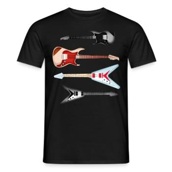 Gitarren Gitarrist Musiker Konzert Geburtstag Idee - Männer T-Shirt - Schwarz - Vorne - AI Model Male 178 light (178cm)
