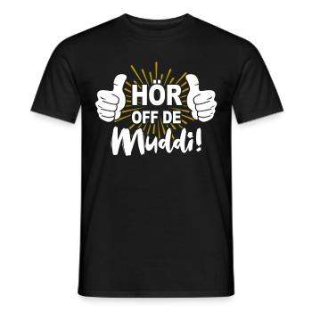 Saxony Mama Hear Off De Muddi Sayings - Men's T-Shirt - black - Front - AI Model Male 178 light (178cm)