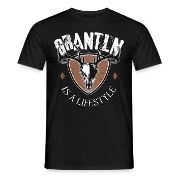Grantln is a Lifestyle - Männer T-Shirt - Schwarz - Vorne - AI Model Male 178 light (178cm)