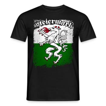 Steiermark - Männer T-Shirt - Schwarz - Vorne - AI Model Male 178 light (178cm)