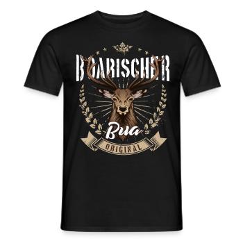 Boarischer Bua Bayern Bayrischer Lausbua Hirsch - Männer T-Shirt - Schwarz - Vorne - AI Model Male 178 light (178cm)