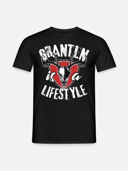 Grantln is a lifestyle Grantler Hirsch Bayern - Männer T-Shirt - Schwarz