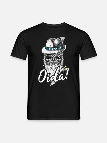 Oida! Bayern Wien bayrischer wiener Dialekt Tracht - Männer T-Shirt - Schwarz