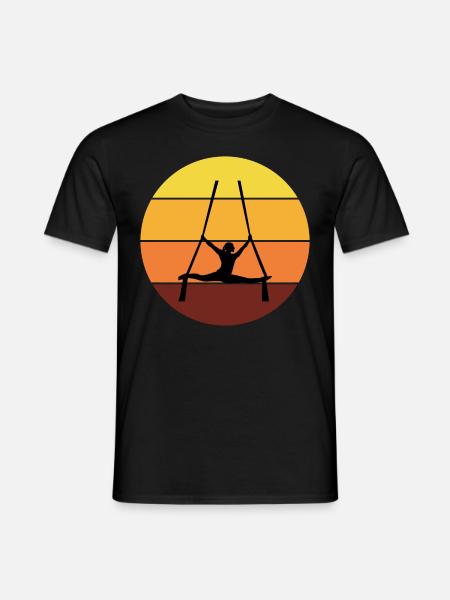 Luft seiden Tänzer in Aerialist Vintage Retro - Männer T-Shirt - Schwarz
