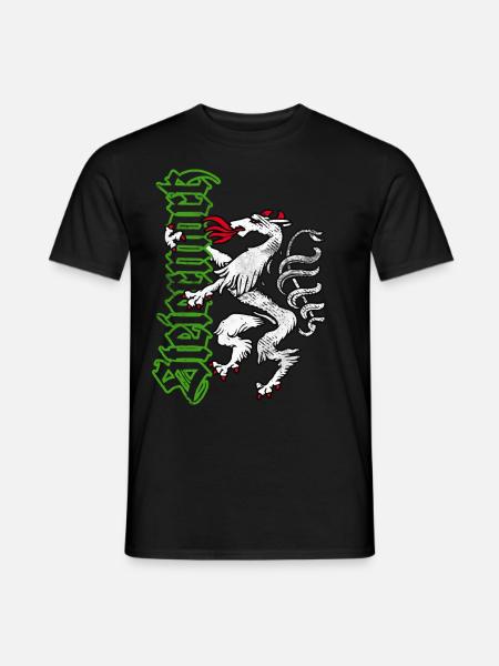 Steiermark T-Shirt Retro Panther Wappen - Männer T-Shirt - Schwarz