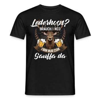 Lederhosn Sauffa Bier Herren T-Shirts - Männer T-Shirt - Schwarz - Vorne - AI Model Male 178 light (178cm)