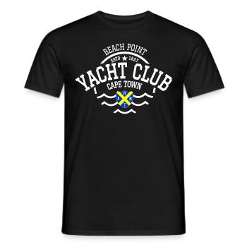 Beach Point Yacht Club Cape Town - T-shirt homme - noir - Devant - AI Model Male 178 light (178cm)