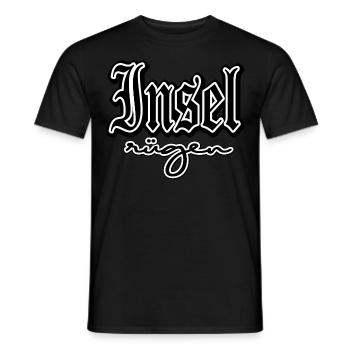island rügen coast holiday baltic sea sailing boat beach - Men's T-Shirt - black - Front - AI Model Male 178 light (178cm)