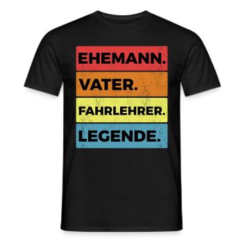 Führerschein Prüfung Fahrlehrer Fahrschule - Männer T-Shirt - Schwarz - Vorne - AI Model Male 178 light (178cm)