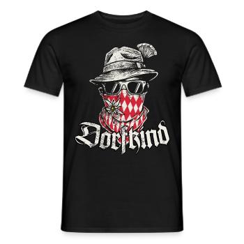 Dorfkind T-Shirt Herren Jungen Dorfkinder Shirt - Männer T-Shirt - Schwarz - Vorne - AI Model Male 178 light (178cm)