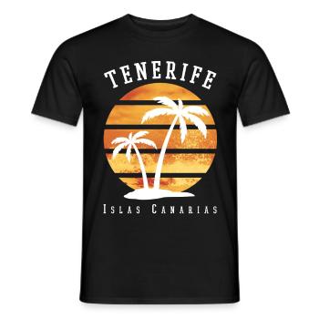 Teneriffa Tenerife Sommer Sonne Strand Meer Palmen - Männer T-Shirt - Schwarz - Vorne - AI Model Male 178 light (178cm)