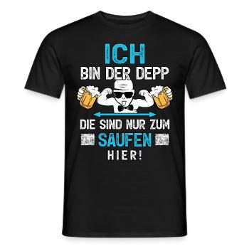 JGA T-Shirt Bräutigam Kostüm Ich heirate Saufen - Männer T-Shirt - Schwarz - Vorne - AI Model Male 178 light (178cm)
