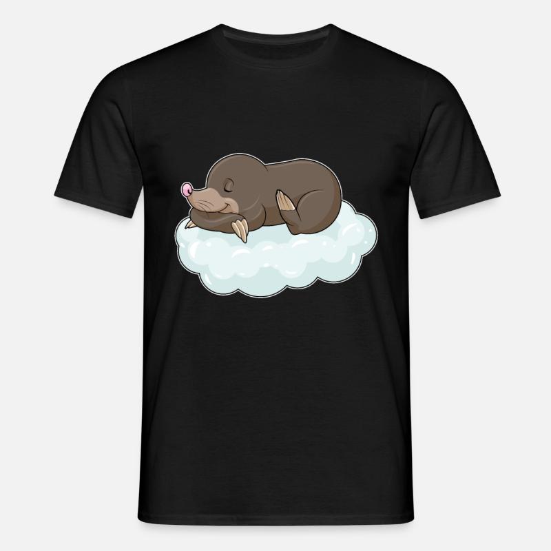 Mole on clouds - Men's T-Shirt - black