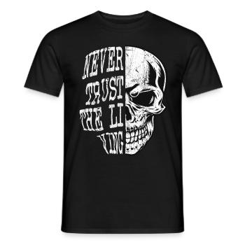 Totenkopf Skelett Spruch Zitate - Männer T-Shirt - Schwarz - Vorne - AI Model Male 178 light (178cm)