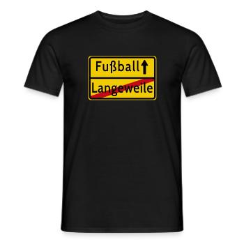 Langeweile Fußball Ortsschild - Männer T-Shirt - Schwarz - Vorne - AI Model Male 178 light (178cm)