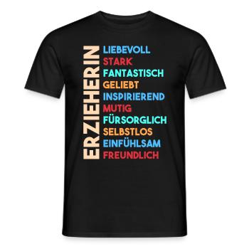 Kindergärtnerin Erzieherin - Männer T-Shirt - Schwarz - Vorne - AI Model Male 178 light (178cm)