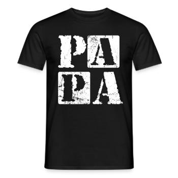 Papa Idées de fête des pères Fête des pères Papa - T-shirt homme - noir - Devant - AI Model Male 178 light (178cm)