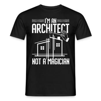 Ich bin ein Architekt, kein Zauberer Architektur - Männer T-Shirt - Schwarz - Vorne - AI Model Male 178 light (178cm)