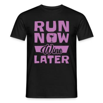 Jogger Runner Marathon Jogging Ski de fond - T-shirt homme - noir - Devant - AI Model Male 178 light (178cm)