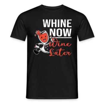 Marathon Runners Running Half Marathon Wine - Men's T-Shirt - black - Front - AI Model Male 178 light (178cm)