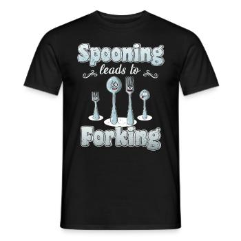 Wortwitz Cook Couverts Cuisine Restaurant Jeu de mots - T-shirt homme - noir - Devant - AI Model Male 178 light (178cm)