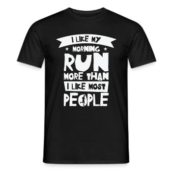 Jogger Runner Marathon Jogging Ski de fond - T-shirt homme - noir - Devant - AI Model Male 178 light (178cm)
