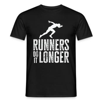 Jogger Runner Marathon Jogging Ski de fond - T-shirt homme - noir - Devant - AI Model Male 178 light (178cm)