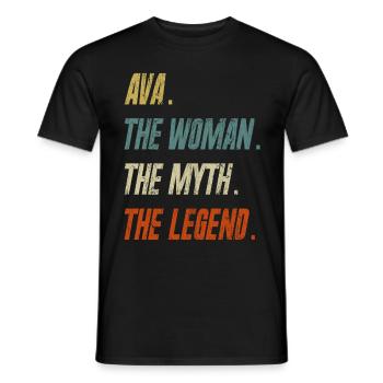 Ava The Woman The Myth The Legend - Men's T-Shirt - black - Front - AI Model Male 178 light (178cm)