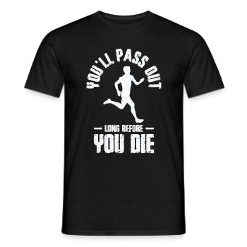 Jogger Runner Marathon Jogging Ski de fond - T-shirt homme - noir - Devant - AI Model Male 178 light (178cm)