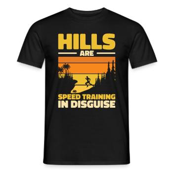 Jogger Runner Marathon Jogging Ski de fond - T-shirt homme - noir - Devant - AI Model Male 178 light (178cm)