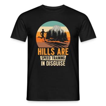 Jogger Runner Marathon Jogging Ski de fond - T-shirt homme - noir - Devant - AI Model Male 178 light (178cm)