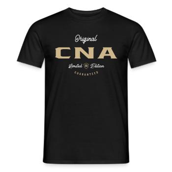 CNA Funny Job Title Profession Birthday Worker - Men's T-Shirt - black - Front - AI Model Male 178 light (178cm)