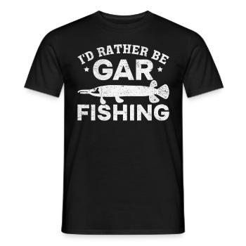 Lustige Hornhechte Garfishing Ich würde lieber Gar - Männer T-Shirt - Schwarz - Vorne - AI Model Male 178 light (178cm)