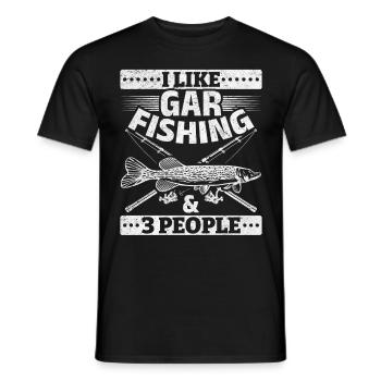 Ich mag Gar Fishing & 3 Personen Garfishes Garfish - Männer T-Shirt - Schwarz - Vorne - AI Model Male 178 light (178cm)