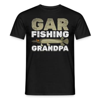 Hornhecht Angeln Opa Garfishing Gar Fishing Opa - Männer T-Shirt - Schwarz - Vorne - AI Model Male 178 light (178cm)